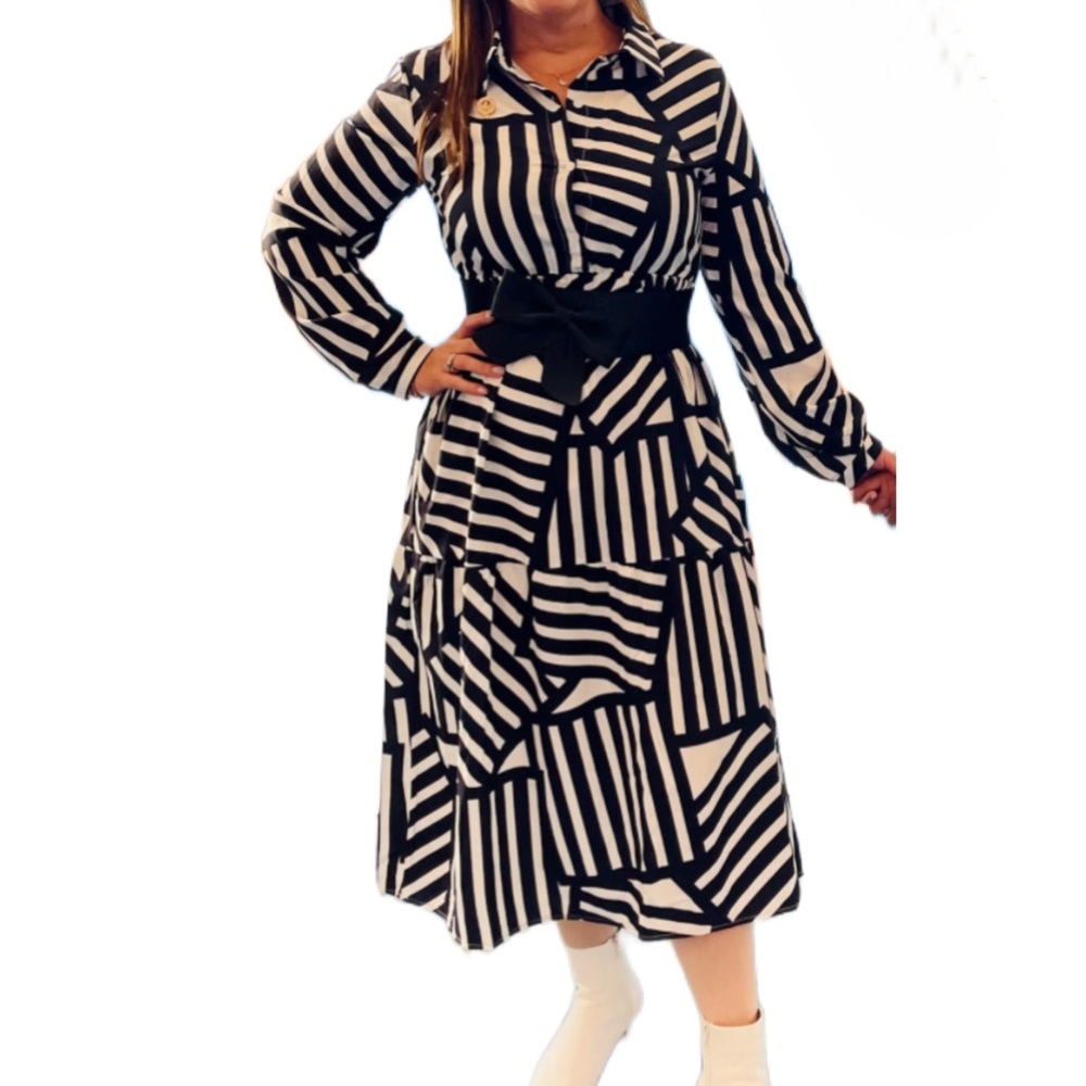 Black and white dress worn once